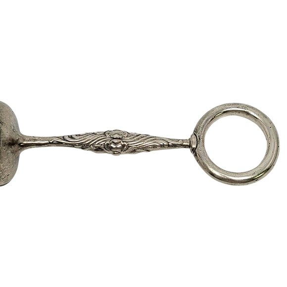 Antique George Shiebler Sterling Silver Jingle Bell Baby Rattle #11095 - Picture 2 of 12